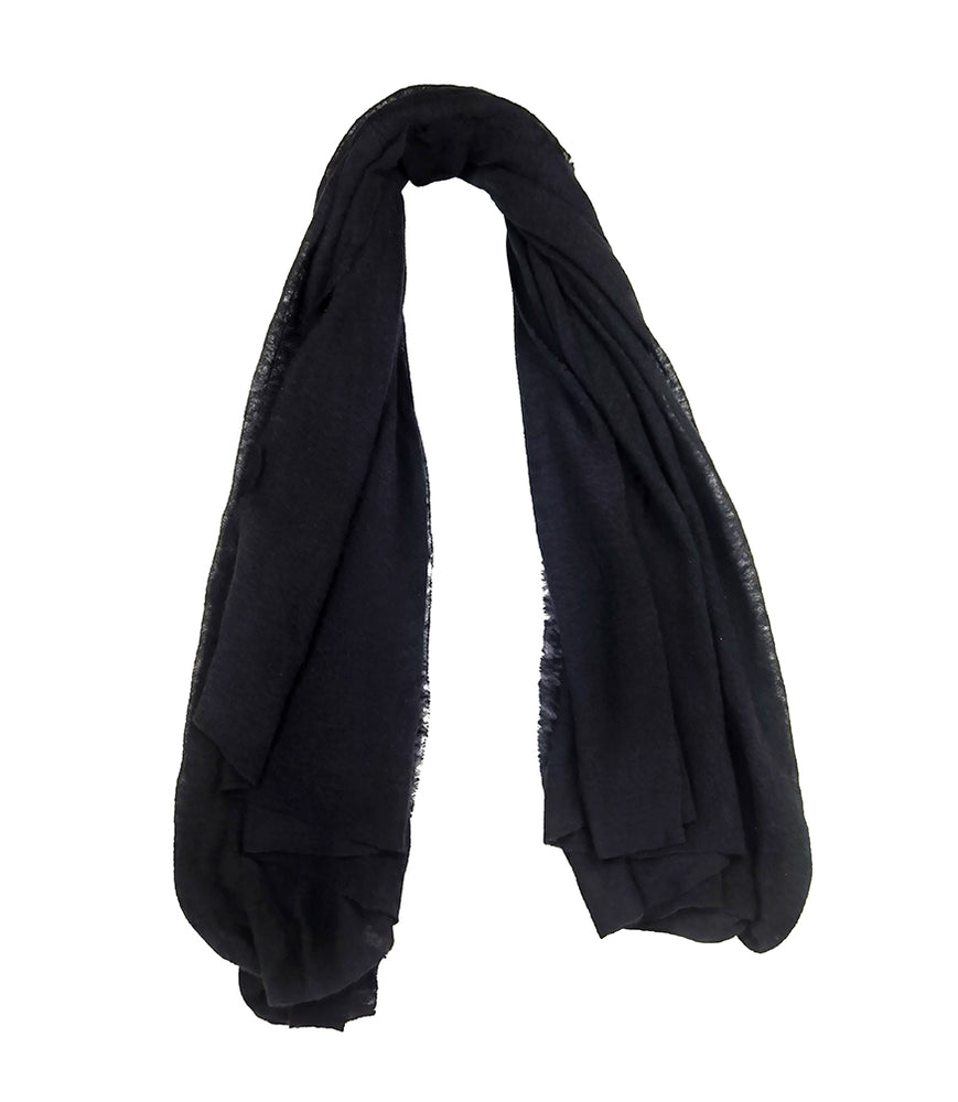 
                      
                        Black Large Cashmere Plain Stole
                      
                    