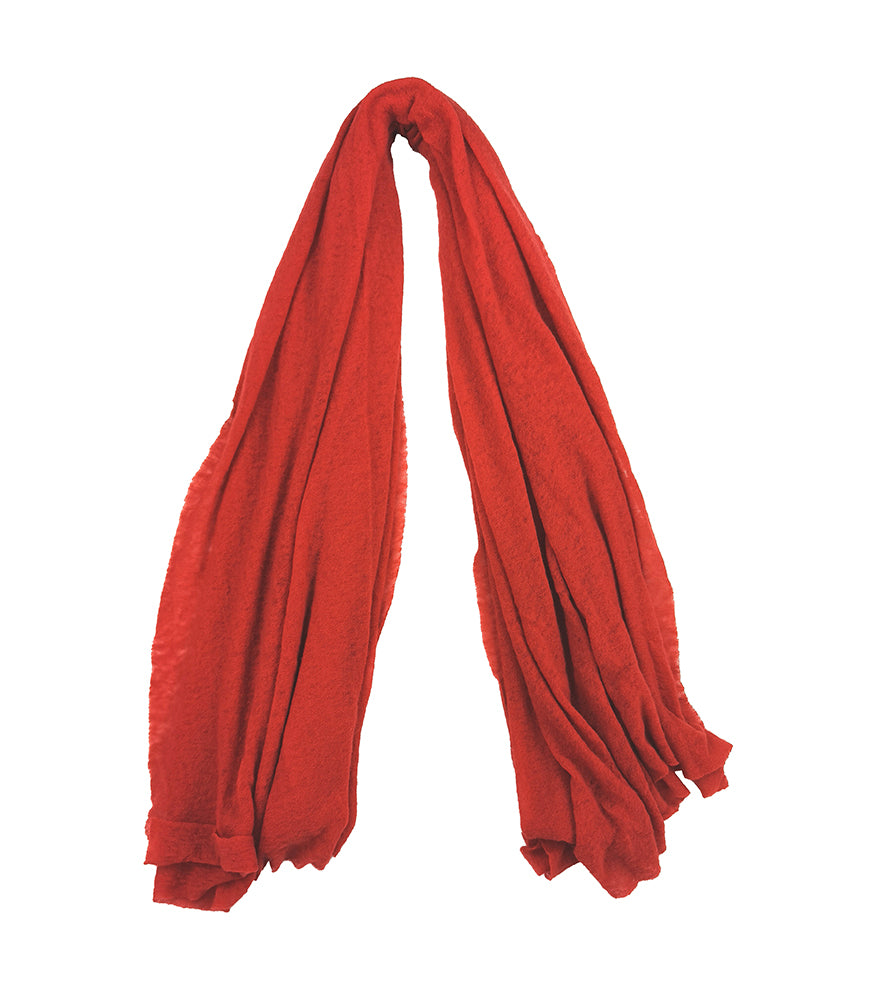 Orange Red Small Cashmere Plain Scarf