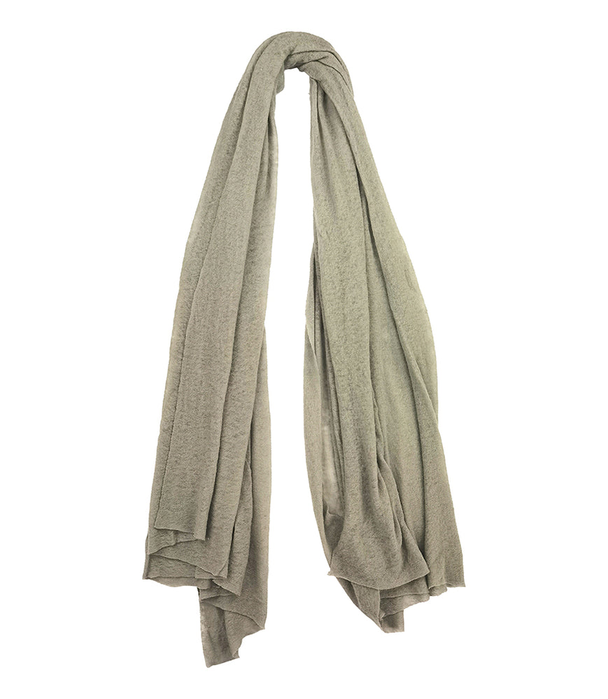 Sage Green Small Cashmere Plain Scarf