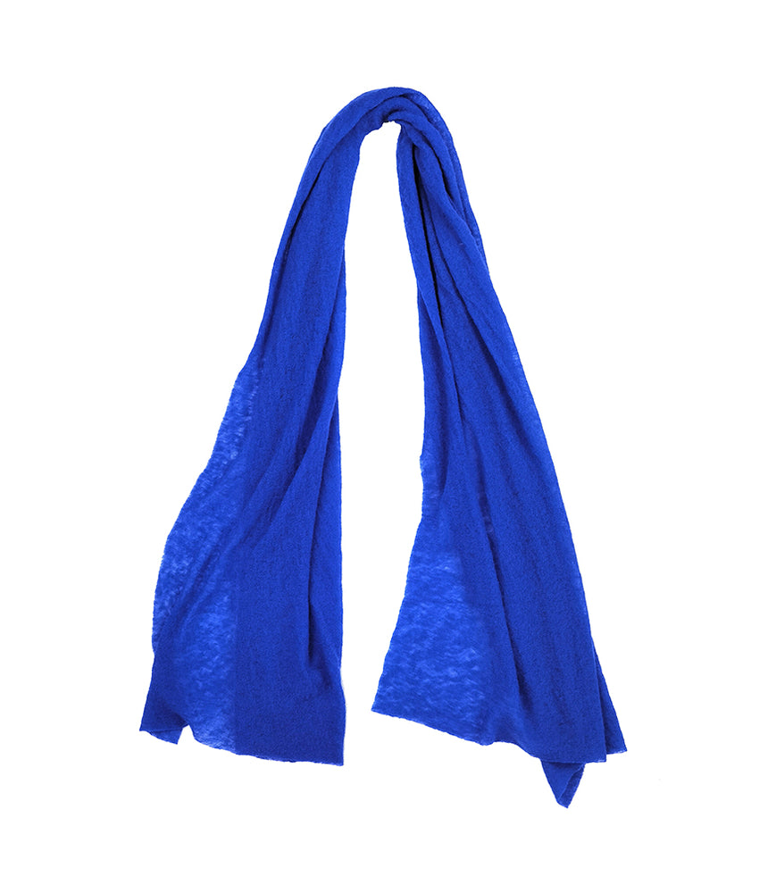 Cobalt Blue Large Cashmere Plain Stole