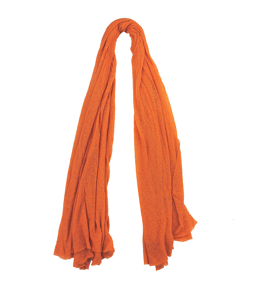 Orange Small Cashmere Plain Scarf