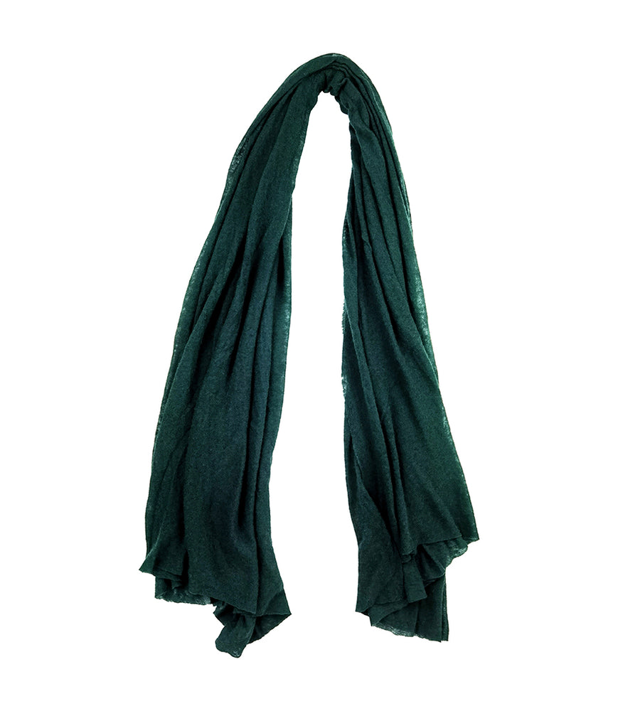 Dark Green Small Cashmere Plain Scarf