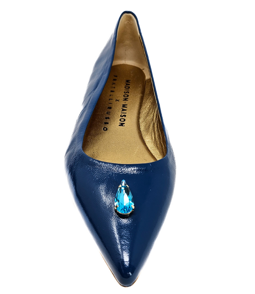 
                      
                        Maira Blue Pointy Ballet With Jewel
                      
                    