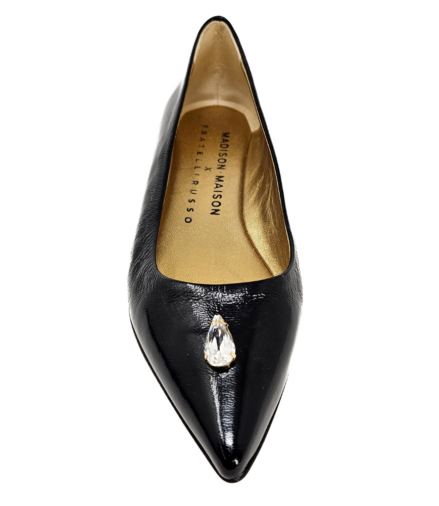 
                      
                        Maira Black Pointy Ballet With Jewel
                      
                    