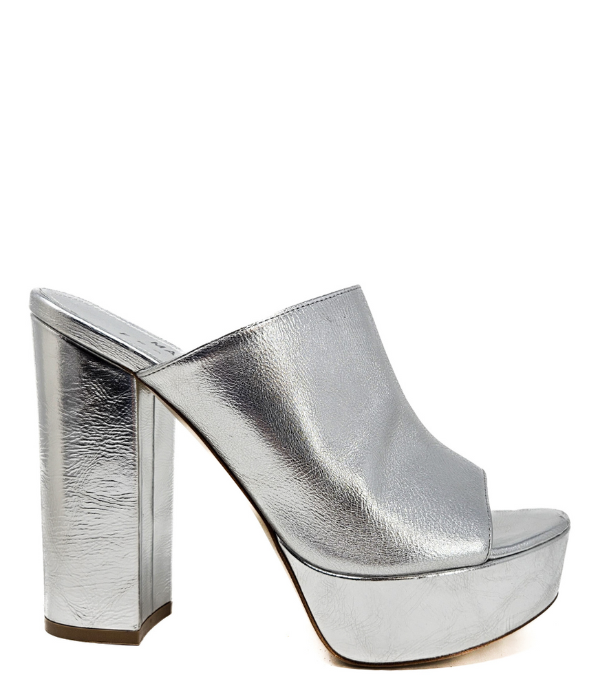 Marilu Silver Open Toe Platform Sandal