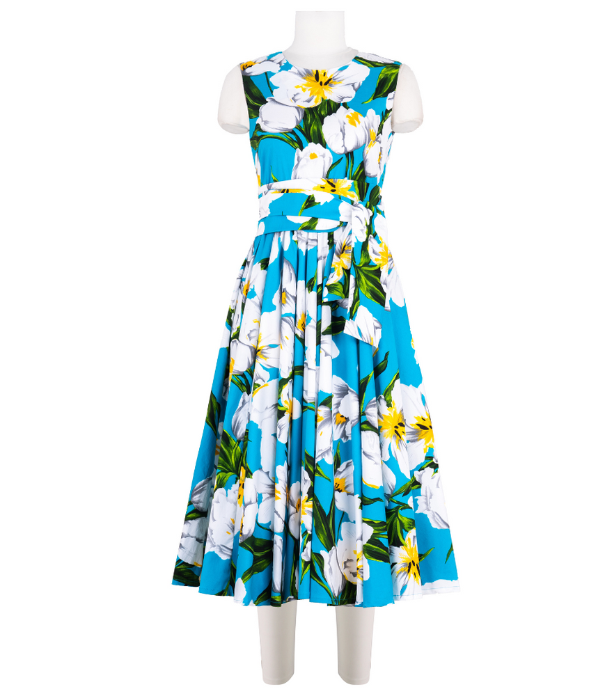 
                      
                        Abelia Dress Aqua Sleeveless Midi Dress
                      
                    