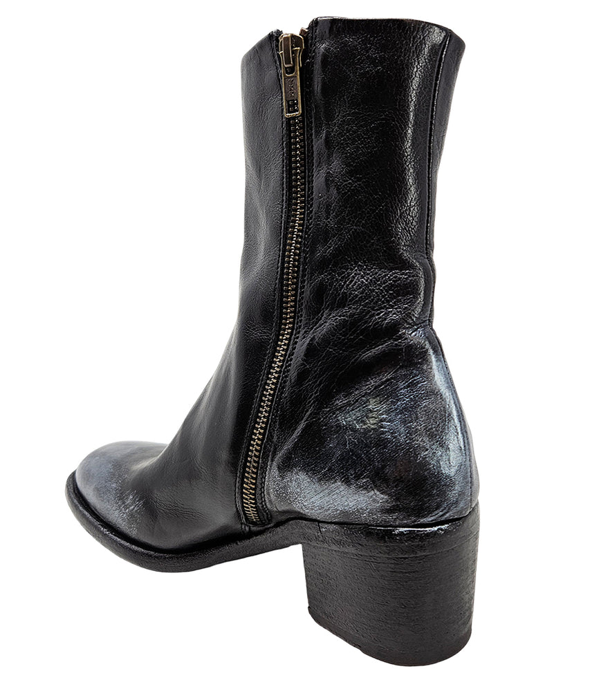 
                      
                        Black Hand Rubbed Ankle Boot
                      
                    