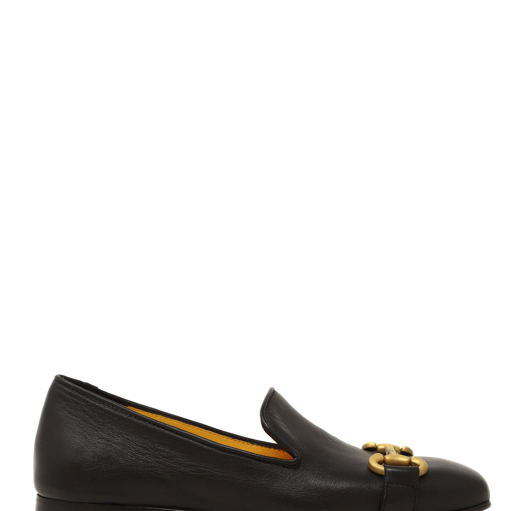 
                      
                        Black Leather Square Toe Loafer
                      
                    