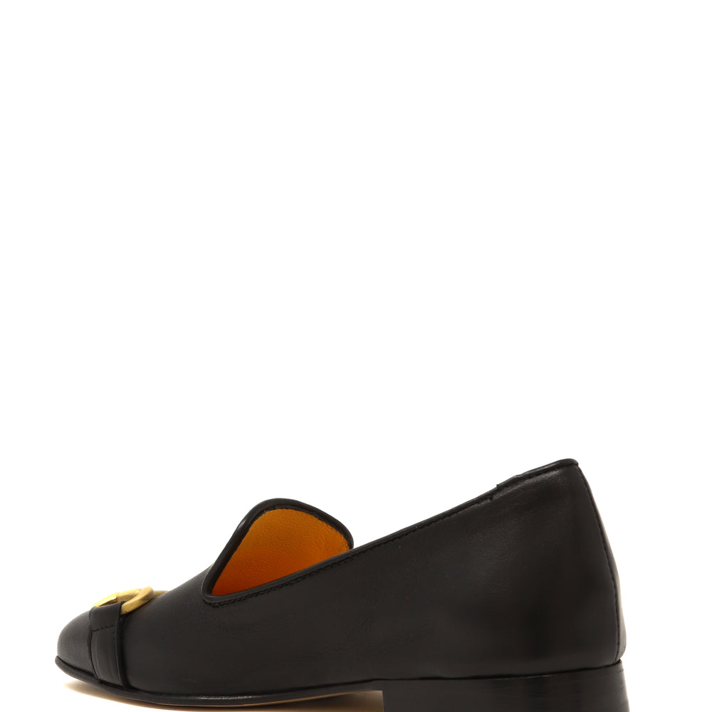 
                      
                        Black Leather Square Toe Loafer
                      
                    