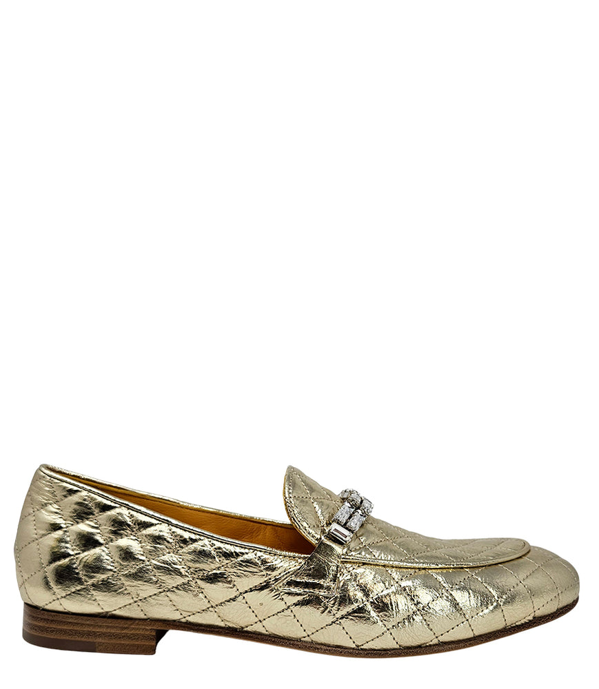 
                      
                        Mocasín plano acolchado dorado Madison Maison™
                      
                    