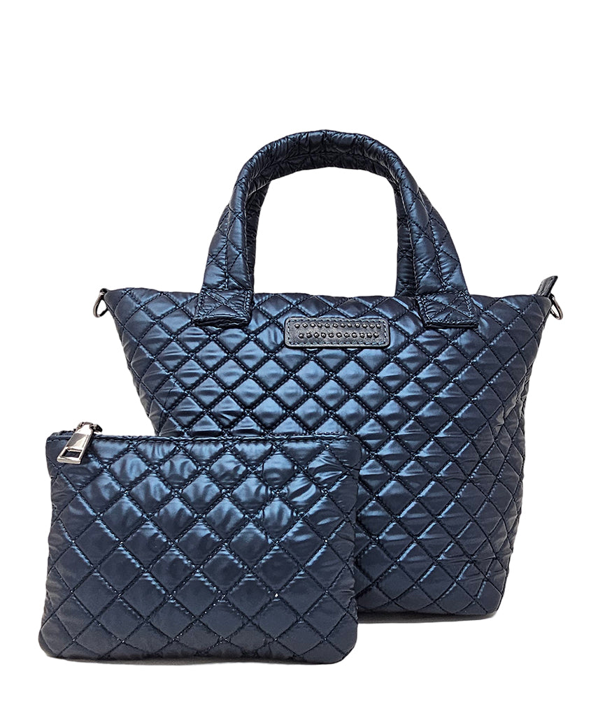 Jade Midnight Small Quilted Tote