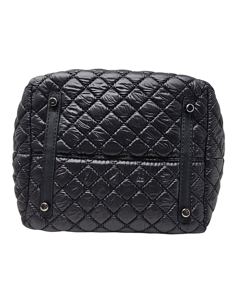 
                      
                        Jade Black Small Quilted Tote
                      
                    