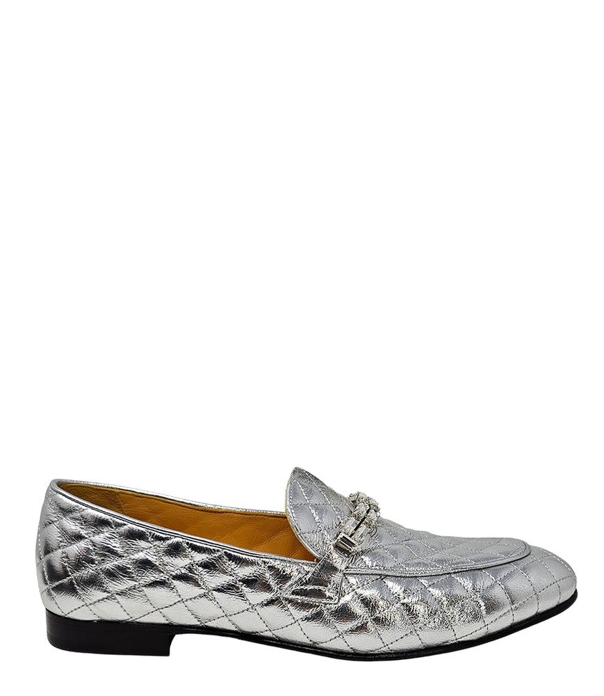 
                      
                        Madison Maison™  Silver Quilted Flat Loafer
                      
                    