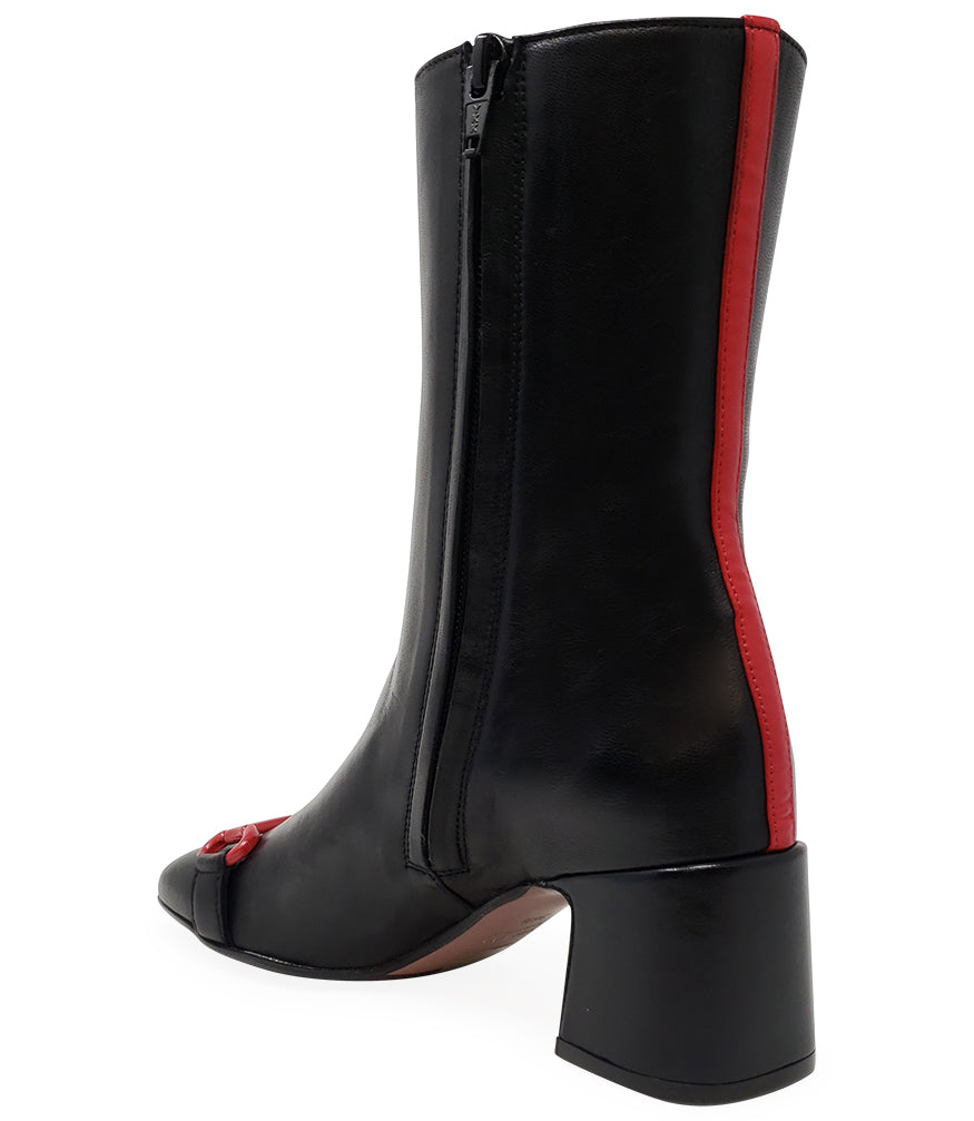 Boots with red sale stripe in back