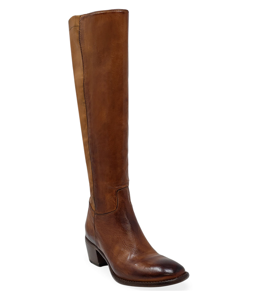 Cognac knee high on sale boots