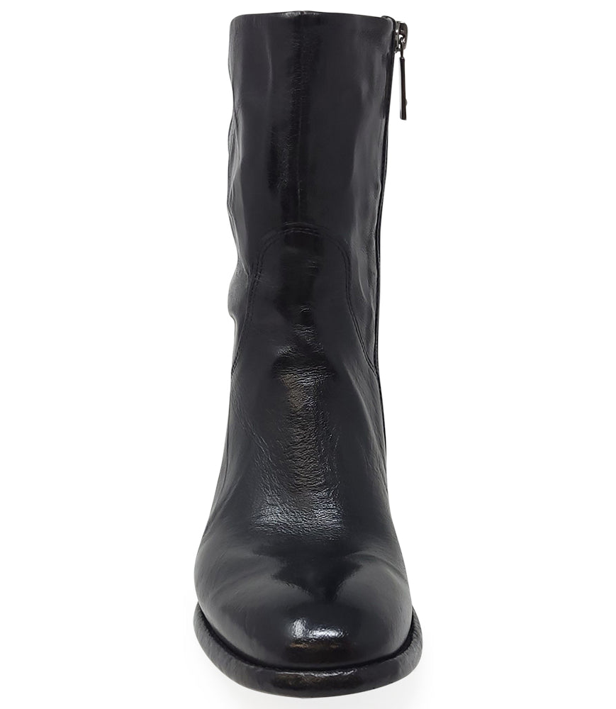 
                      
                        Black Leather Mid Calf Boot
                      
                    
