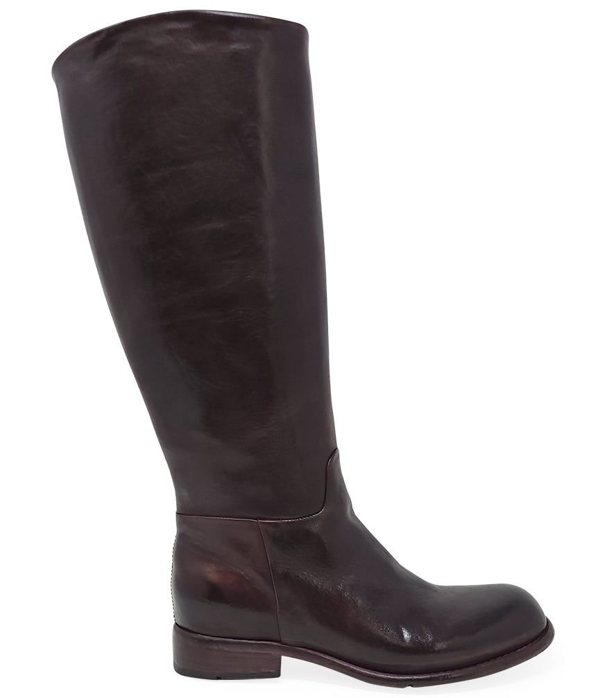 Mid Brown Flat Knee High Boot