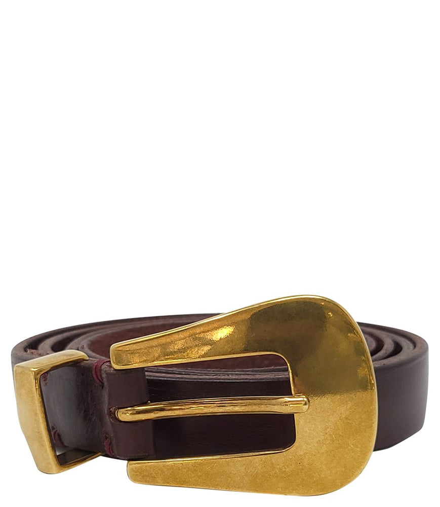 Madison Maison Burgundy Leather Belt - MADISON MAISON