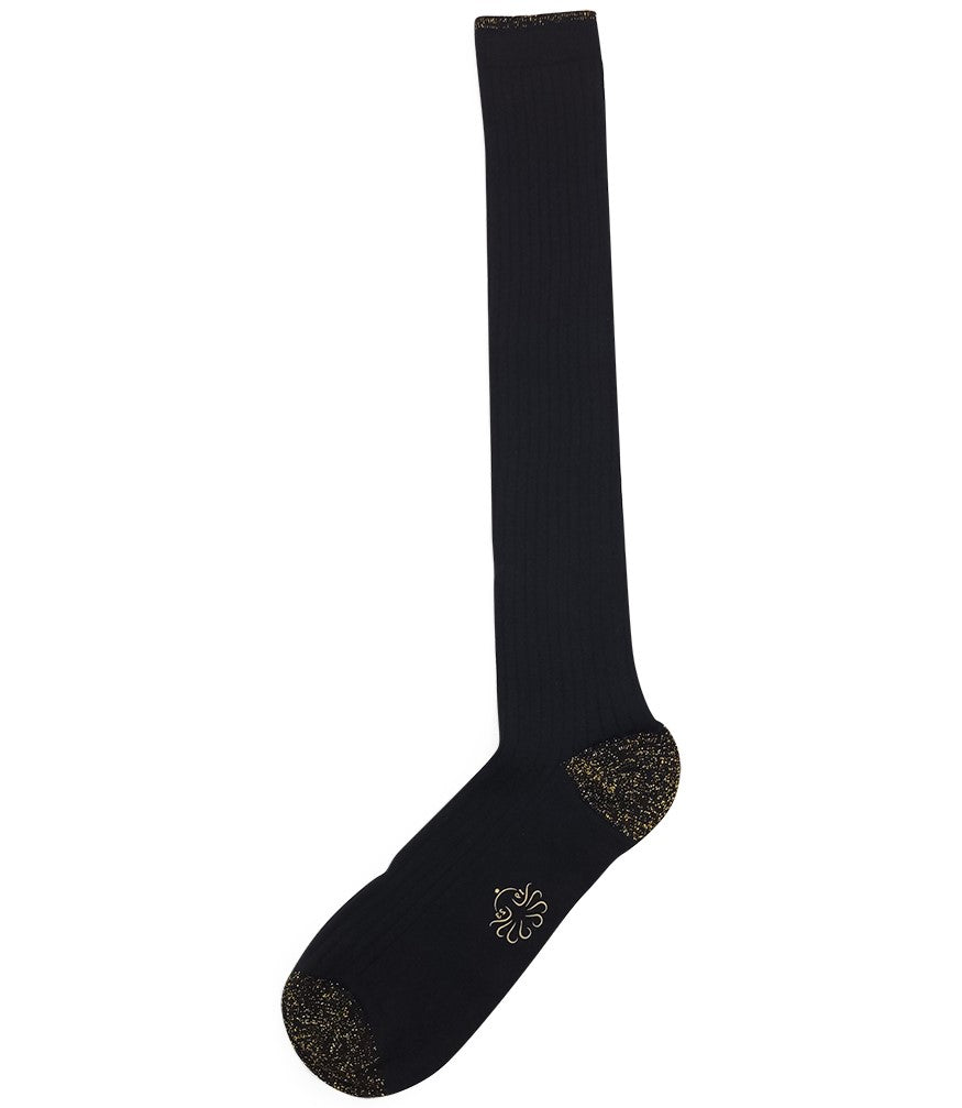 Alto Milano Black Gold Donna Long Socks - MADISON MAISON