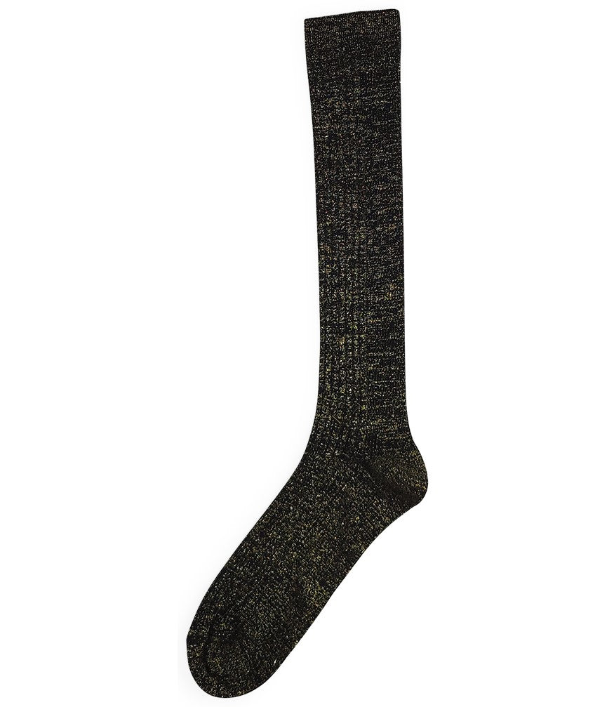 Alto Milano Black Gold Donna Long Socks - MADISON MAISON