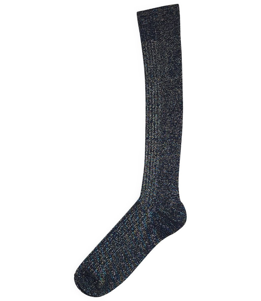 Alto Milano Blue Zoe Long Socks - MADISON MAISON