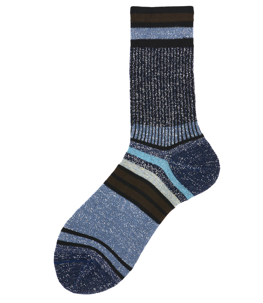 Alto Milano Blue Multi Chapo Short Socks