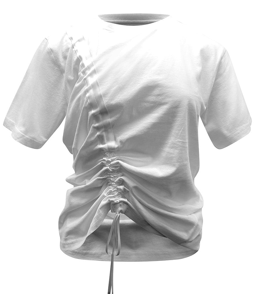 White Drawstring T Shirt